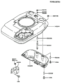 Part Location Diagram of 14024-2231 Kawasaki Cover-Upper