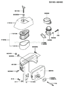 Page A Diagram and Parts List for FC150V ES58 Kawasaki Engine