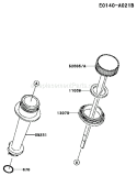 Page J Diagram and Parts List for FC150V ES58 Kawasaki Engine