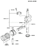 Page K Diagram and Parts List for FC150V ES58 Kawasaki Engine
