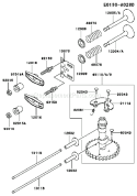 Page M Diagram and Parts List for FC150V ES58 Kawasaki Engine