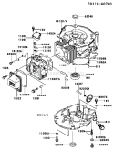 Page F Diagram and Parts List for FC150V ES58 Kawasaki Engine