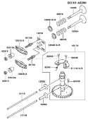 Page M Diagram and Parts List for FC150V ES14 Kawasaki Engine