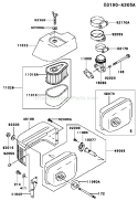 Page A Diagram and Parts List for FC150V FS25 Kawasaki Engine