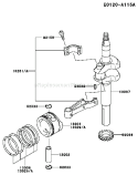 Part Location Diagram of 13037-2458 Kawasaki Crankshaft