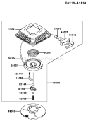 Part Location Diagram of 49088-2354 Kawasaki Starter-Recoil