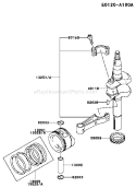 Page K Diagram and Parts List for FC150V FS29 Kawasaki Engine