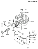 Page G Diagram and Parts List for FC150V ES21 Kawasaki Engine