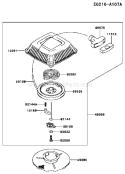 Page K Diagram and Parts List for FC150V FS30 Kawasaki Engine