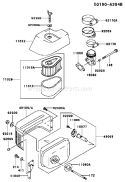 Page A Diagram and Parts List for FC150V ES31 Kawasaki Engine