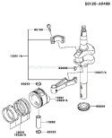 Page K Diagram and Parts List for FC150V FS58 Kawasaki Engine