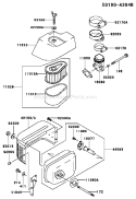 Part Location Diagram of 49069-2329 Kawasaki Muffler-Assy