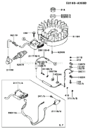 Part Location Diagram of 21194-2290 Kawasaki Flywheel-Comp