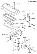 Part Location Diagram of 11013-2181 Kawasaki Element-Air Filter
