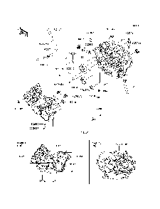 Crankcase Diagram and Parts List for KRF750RDF 2013 Kawasaki Lawn Tractor Accessories