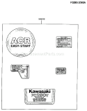 Page H Diagram and Parts List for FC290V AS12 Kawasaki Engine