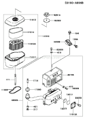 Page A Diagram and Parts List for FC290V AS17 Kawasaki Engine