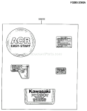 Page H Diagram and Parts List for FC290V AS11 Kawasaki Engine