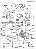 Part Location Diagram of 15003-2451 Kawasaki Carburetor-Assy