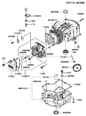 Page E Diagram and Parts List for FC290V ES15 Kawasaki Engine