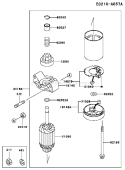 Page K Diagram and Parts List for FC290V FS05 Kawasaki Engine