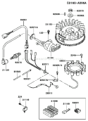 Page F Diagram and Parts List for FC400V AS00 Kawasaki Engine