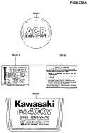 Page G Diagram and Parts List for FC400V BS01 Kawasaki Engine