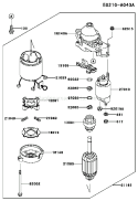 Part Location Diagram of 21163-2073 Kawasaki Starter-Electric