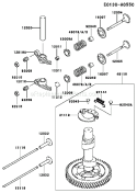 Page K Diagram and Parts List for FC401V AS01 Kawasaki Engine