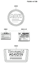 Page G Diagram and Parts List for FC401V AS01 Kawasaki Engine