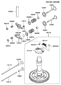 Page K Diagram and Parts List for FC401V AS04 Kawasaki Engine