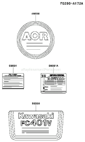 Page G Diagram and Parts List for FC401V AS04 Kawasaki Engine