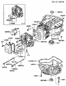 Page J Diagram and Parts List for FC420V-AS01  Kawasaki Engine