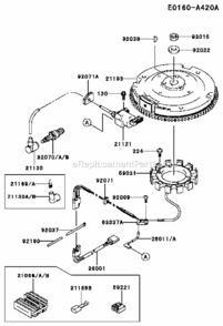 Page L Diagram and Parts List for FC420V-AS01  Kawasaki Engine