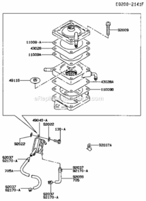 Fuel-TankFuel-Valve Diagram and Parts List for FC420V-AS01  Kawasaki Engine