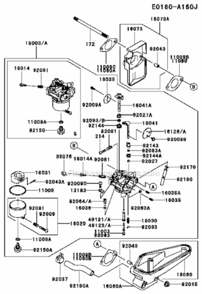 Page D Diagram and Parts List for FC420V-AS01  Kawasaki Engine