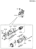 Page K Diagram and Parts List for FC420V AS03 Kawasaki Engine