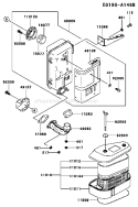 Page A Diagram and Parts List for FC420V AS20 Kawasaki Engine