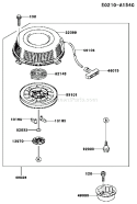 Page J Diagram and Parts List for FB460V AS38 Kawasaki Engine