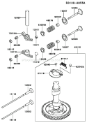 Page K Diagram and Parts List for FC420V AS20 Kawasaki Engine