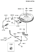 Part Location Diagram of 21066-1020 Kawasaki Regulator-Voltage
