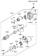 Page K Diagram and Parts List for FC420V AS23 Kawasaki Engine