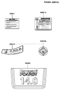 Page H Diagram and Parts List for FC420V AS23 Kawasaki Engine
