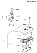 Page A Diagram and Parts List for FC420V AS26 Kawasaki Engine