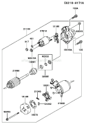 Page K Diagram and Parts List for FC420V BS22 Kawasaki Engine