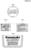 Page G Diagram and Parts List for FC420V BS13 Kawasaki Engine