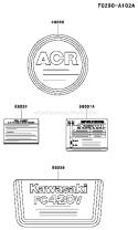Page G Diagram and Parts List for FC420V AS09 Kawasaki Engine