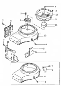 Cooling Equipment Diagram and Parts List for FC420V-ES01  Kawasaki Engine