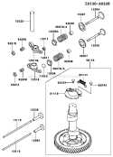Page L Diagram and Parts List for FC420V ES18 Kawasaki Engine