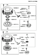 Part Location Diagram of 13165-2092 Kawasaki Pawl-recoil Starter